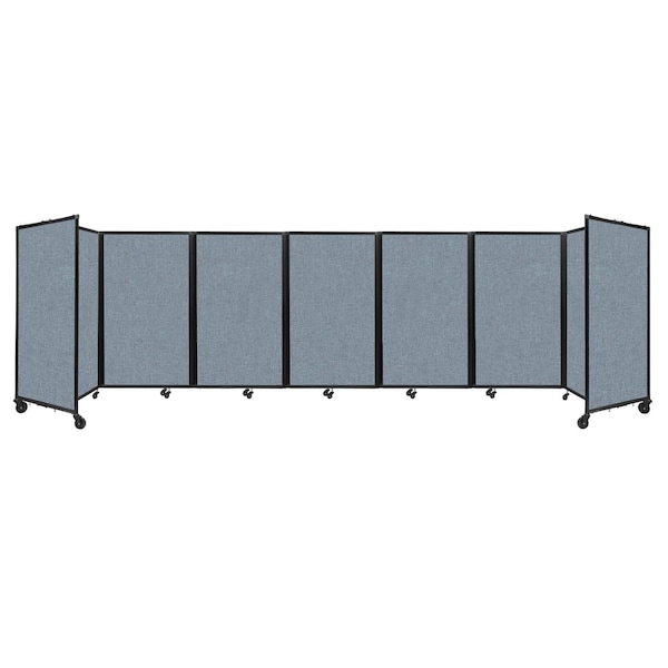 Room Divider 360 Folding Portable Partition 19'6" x 5' Powder Blue Fabric